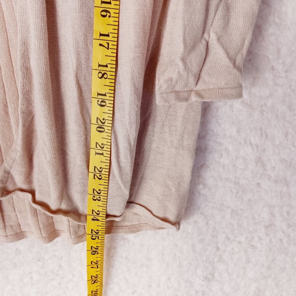 Sweater Cardigan Open Tan Beige Charter Club Resort Office Cruise Travel Size PL - Picture 4 of 6